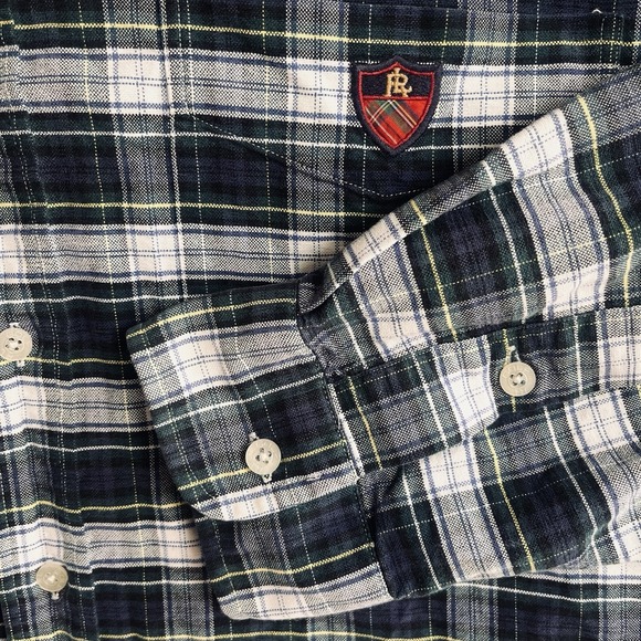 Ralph Lauren Other - Ralph‎ Lauren Shirt Mens XL Blue Plaid Long Sleeve Button Up Tilden Crest Golf